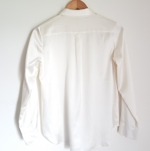 Ann Taylor Silk Blouse, size XSP, Winter White - Picture 2 of 7